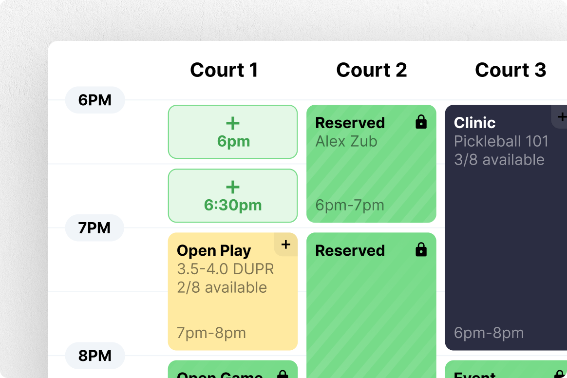 OpenCourt – Premier Pickleball Club Management And Booking Platform